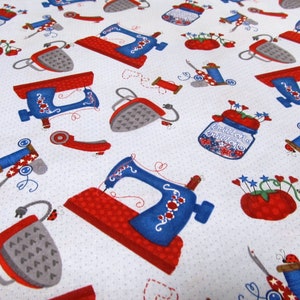 Sewing Sewing Machine Iron Yarn Sew Tweet Patchwork Fabric 50 x 110 cm