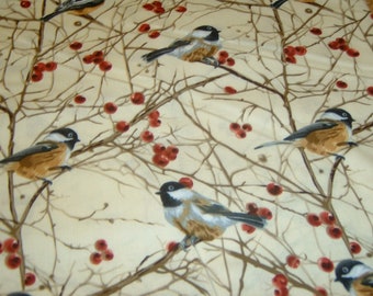 Meise Blaumeise  Beeren  Winter Vögel 50 x110 cm