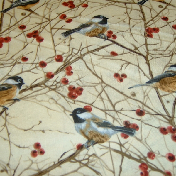 Meise Blaumeise  Beeren  Winter Vögel 50 x110 cm