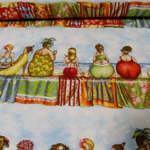 fruit ladies Dicke Weiber 47x110 cm Baumwolle Patchworkstoff Bild 6