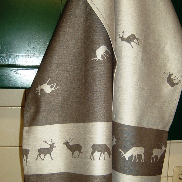 Deer decorative fabric cotton 50 x 140 cm border reindeer