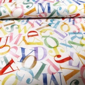 Tela patchwork de algodón con letras del alfabeto ABC Love and Learning 50 x 110 cm Hofmann