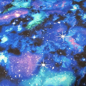 Tessuto patchwork senza tempo stelle cielo nuvole spazio 50 x 110 cm