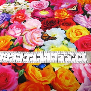 Roses Rose Roses Elisabeth Studio cotton patchwork fabric 50 x 110 cm image 3