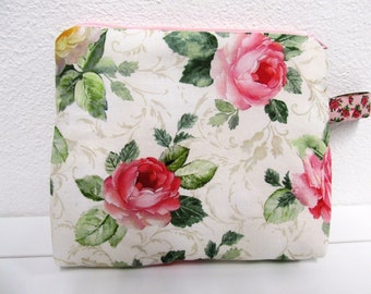 Cosmetic bag toiletry bag make-up bag roses