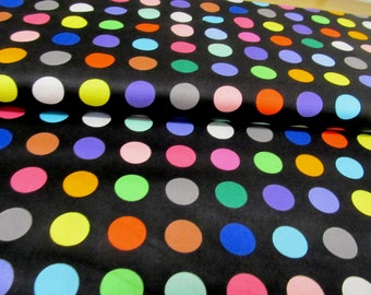 Punkte Dots Tupfen schwarz   Baumwolle Patchworkstoff   50x110 cm