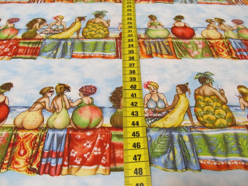 fruit ladies Dicke Weiber 47x110 cm Baumwolle Patchworkstoff Bild 4