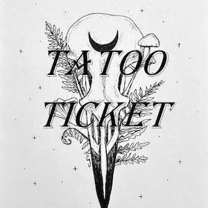 Tattoo Ticket - The Silent Messenger (crow/raven) - Digital Download (not a physical item)