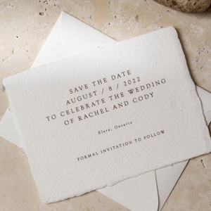 Modern Save the Date, Minimal Save the Date, Letterpress Save the Date, Folie Save the Date, handgemachtes Papier Save the Date