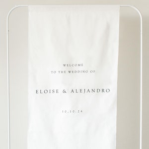 Fabric Welcome Sign, Wedding Welcome Sign, Custom Welcome Sign, Linen Wedding Welcome Sign, Linen Fabric Welcome Sign, Fabric Wedding Sign