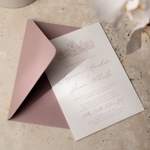 Deckled Edge Handmade Paper Wedding Invitations Letterpress