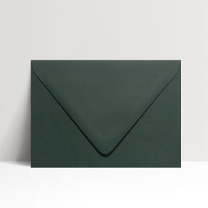 Buste verde scuro, buste verdi, busta per invito verde, buste per matrimonio verde, buste per matrimonio, buste verdi A7, confezione da 25