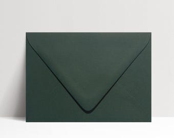 Dark Green Envelopes, Green Envelopes, Green Invitation Envelope, Green Wedding Envelopes, Wedding Envelopes, A7 Green Envelopes, 25 pack