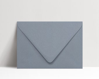 Enveloppes bleues poussiéreuses, enveloppes de mariage bleues, enveloppes d'invitation bleues, enveloppes grises bleues, mariage bleu poussiéreux, paquet de 25
