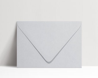 Enveloppes grises, enveloppes d'invitation grises, enveloppes de mariage grises, enveloppes gris clair, enveloppes de mariage, enveloppes d'invitation, paquet de 25