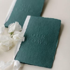 Wedding Vow Books, Green Vow Booklets, Vow Book Set, Wedding Vow Booklets, Set of Vow Books, Minimal Vow Books, Vow Book Keepsake