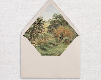 Wheat Field Envelope Liner, Field Envelope Liner, Grass Envelope Liner, Printed Envelope Liner, Wedding Envelope Liner, Envelope Liner