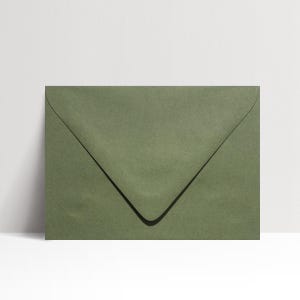 Enveloppes vertes semis, Enveloppes vert sauge, Enveloppe verte pour faire-part, Enveloppes vertes pour mariage, Enveloppes vertes A7, paquet de 25