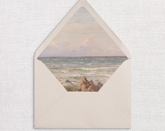 Ocean Wedding Envelope Liner, Fine Art, A7