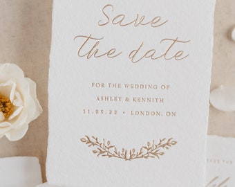 Save the Date Card, Modern Save the Date, Minimal Save the Date Card, Letterpress Save the Date, Foil Save the Date, Minimalist SavetheDate