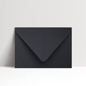 Buste nere, buste di nozze nere, buste di invito nere, buste Euro Flap, buste di nozze, buste di invito, confezione da 25