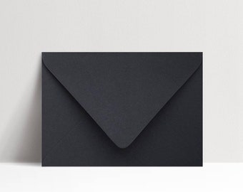 Schwarze Euro Flap Umschläge, Einladung Umschläge, A7, 25er Pack