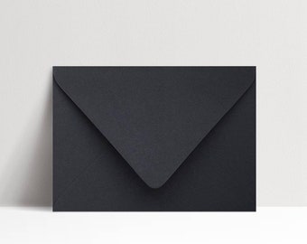 Black Envelopes, Black Wedding Envelopes, Black Invitation Envelopes, Euro Flap Envelopes, Wedding Envelopes, Invitation Envelopes, 25 pack