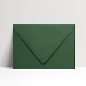 Buste verde foresta, buste verde scuro, busta per invito verde, buste per matrimonio verde, buste verdi A7, confezione da 25
