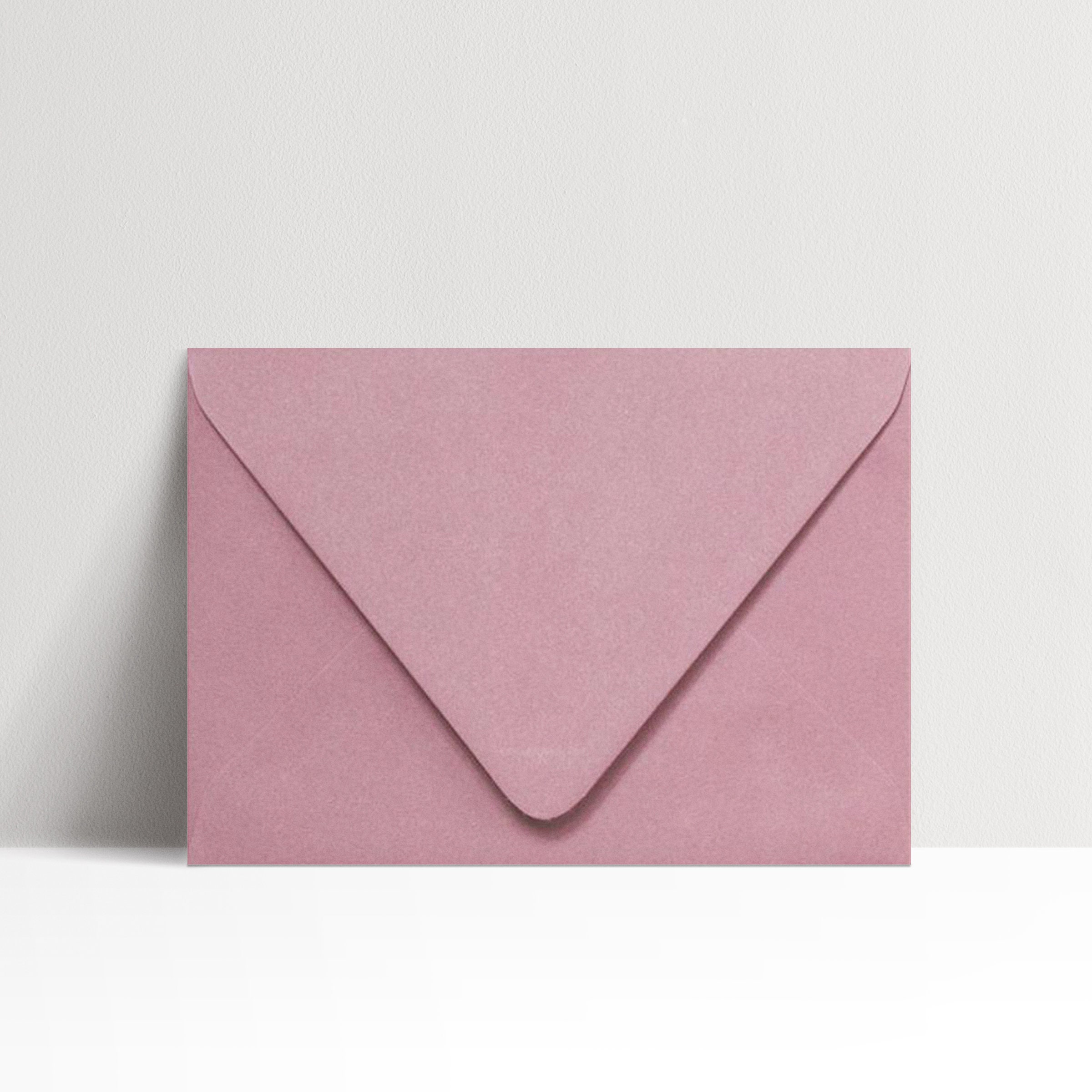 Pink Wedding Envelopes A7 Dusty Rose Euro Flap Envelopes 25 Envelopes