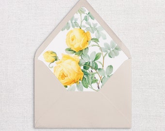 Floral Envelope Liner, Watercolor Floral Envelope Liner, Fine Art Envelope Liner, Wedding Envelope Liner, A7 Envelope Liner, Floral Blooms