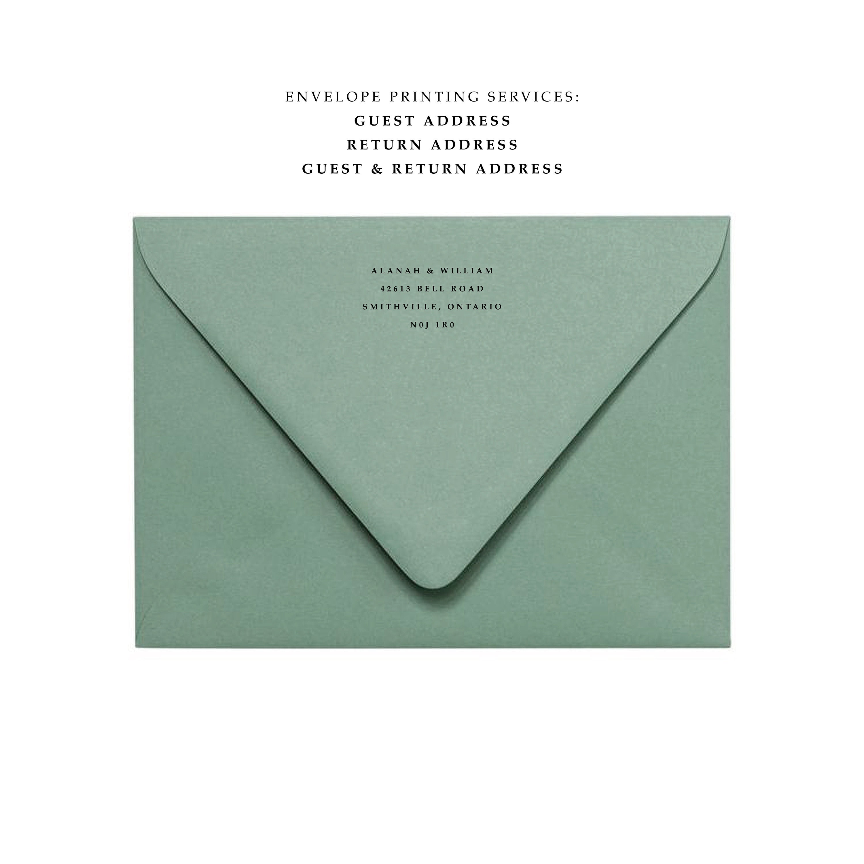 Green Envelopes Green Invitation Envelope Green Wedding Etsy Canada