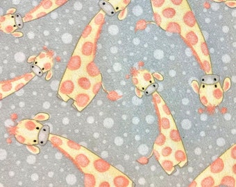 FLANNEL FABRIC-Pre Cut yardage-Zoo Animals Nursery Fabric 100/% Cotton Fabric