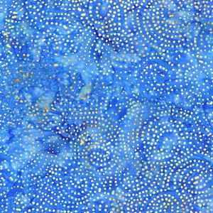 Artisan Batik Blue Sky Swirl Batik Fabric By The Yard 100% Cotton Poplin yellow stars hand-dyed crisp “Tonga” by Timeless Treasures