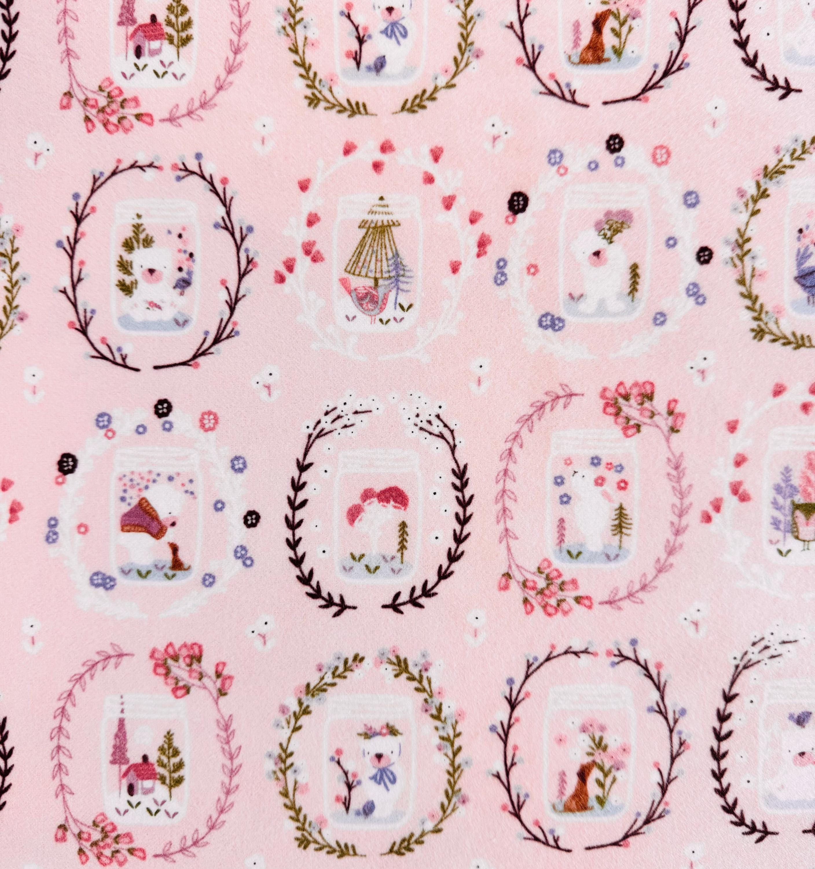 Winter Days With Bear Flannel Fabric by the Yard 100% Cotton by