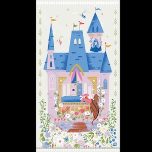 Little Briar Rose 24” Fabric Quilt Panel 100% Premium Cotton Sleeping Beauty Aurora Princess Story Fairy Tale by Riley Blake wall art