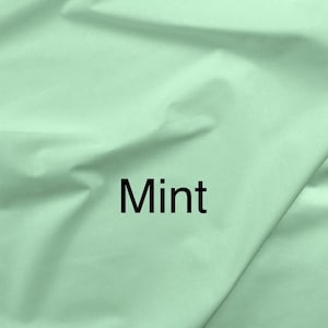 PUL Polyurethane Laminate Fabric by the Yard 55” Wide Waterproof Backing silky soft machine washable for bibs diapers sheets hygiene dignity Mint