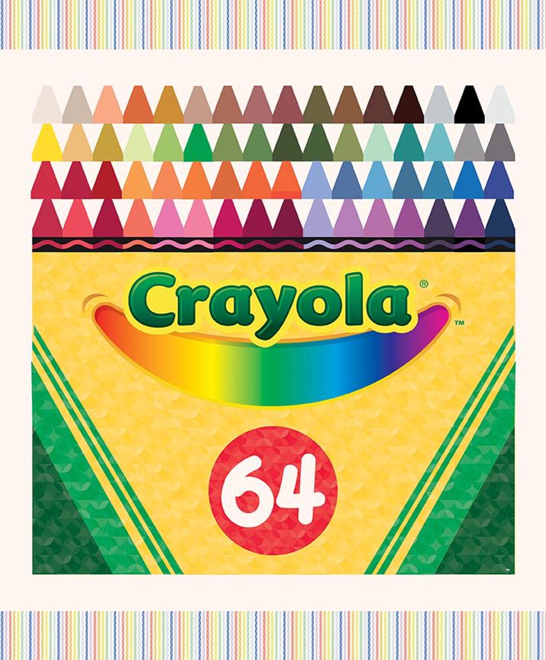 New Box of Crayons 36” Quilt Panel 100% Premium Cotton by Riley Blake ...