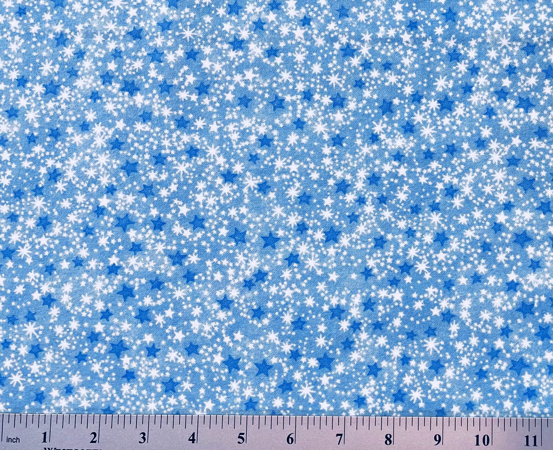 Aliens Stars Blue 100 Cotton Flannel Flannel Fabric By the yard Doll