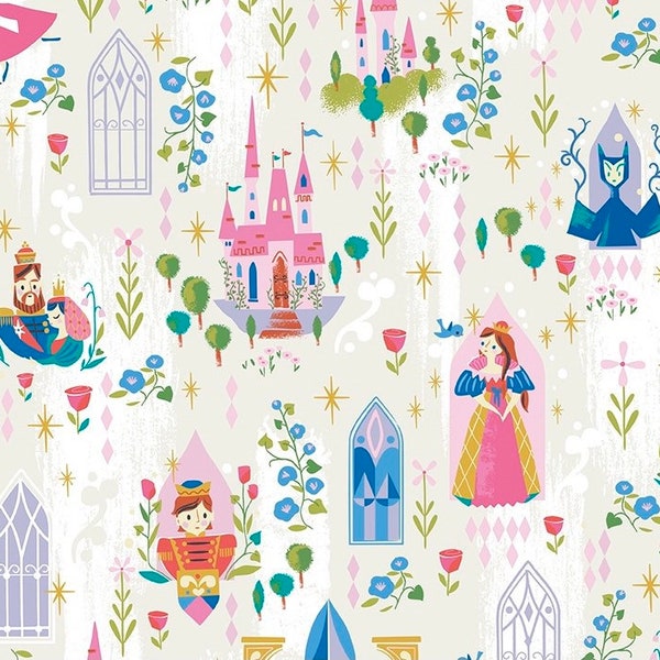 Little Briar Rose Fabric By The Yard or Half Yards 100% Premium Cotton Sleeping Beauty Aurora Princess Story Fairy Tale by Riley Blake