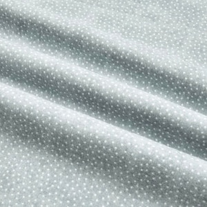Gray and White Micro Dot Flannel Fabric By The Yard Half Yards 100% Cotton Texture Coordinate tiny polka dots Double Napped A.E. Nathan