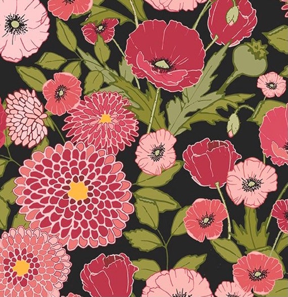 Petals & Pedals Floral Fabric by the Yard Half Yards 100 Etsy