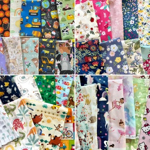 Fabric Scrap Bundle 100% Cotton Scraps Pieces Random Assortment Novelty Variety End of Bolt Sold by weight quilting crafts masks appliqués