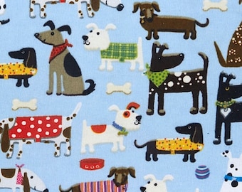 Dog  Essentials Flannel Fabric 1 yard