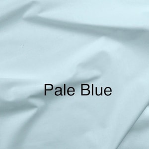 PUL Polyurethane Laminate Fabric by the Yard 55” Wide Waterproof Backing silky soft machine washable for bibs diapers sheets hygiene dignity Pale Blue
