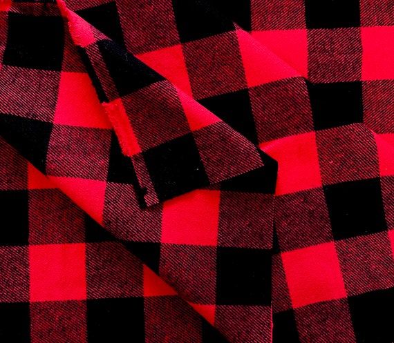 Red Tartan Brushed Cotton Fabric – Pound Fabrics