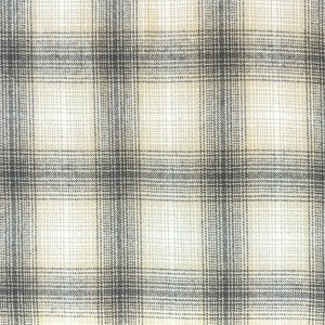 Gray Tan and Cream Woven Plaid Flannel Fabric By The Yard 100% Brushed Cotton double-sided yarn dyed medium weight neutral tones