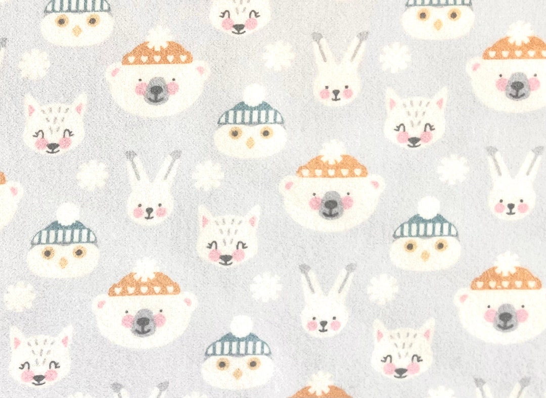 Robert Kaufman Arctic Animals Flannel Fabric by the Yard 100 Cotton