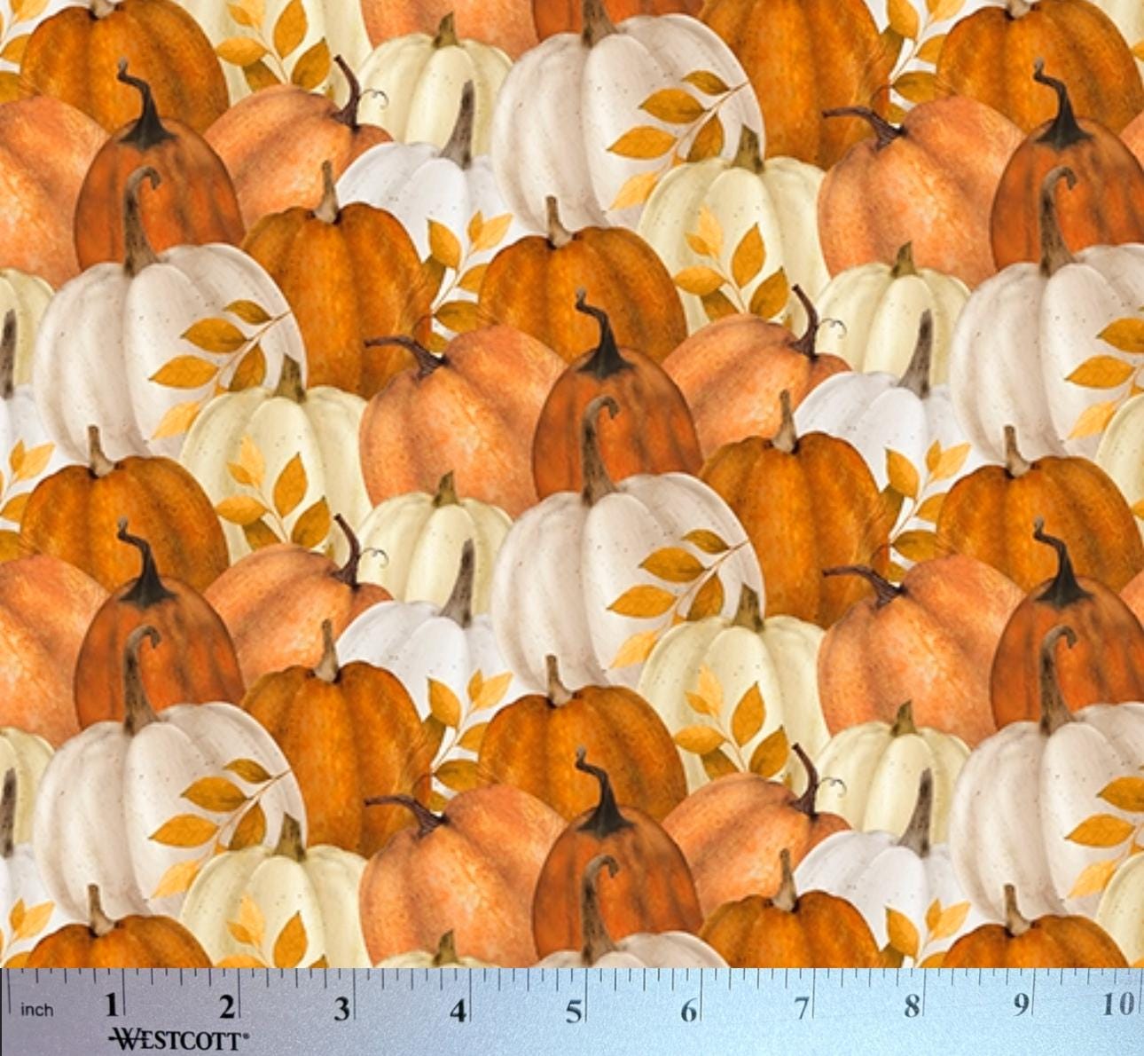 Packed Pumpkins Fabric by the Yard 100% Premium Cotton Thanksgiving ...