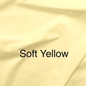 PUL Polyurethane Laminate Fabric by the Yard 55” Wide Waterproof Backing silky soft machine washable for bibs diapers sheets hygiene dignity Soft Yellow