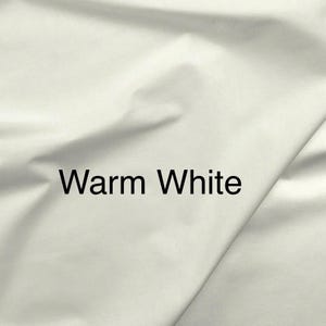 PUL Polyurethane Laminate Fabric by the Yard 55” Wide Waterproof Backing silky soft machine washable for bibs diapers sheets hygiene dignity Warm White